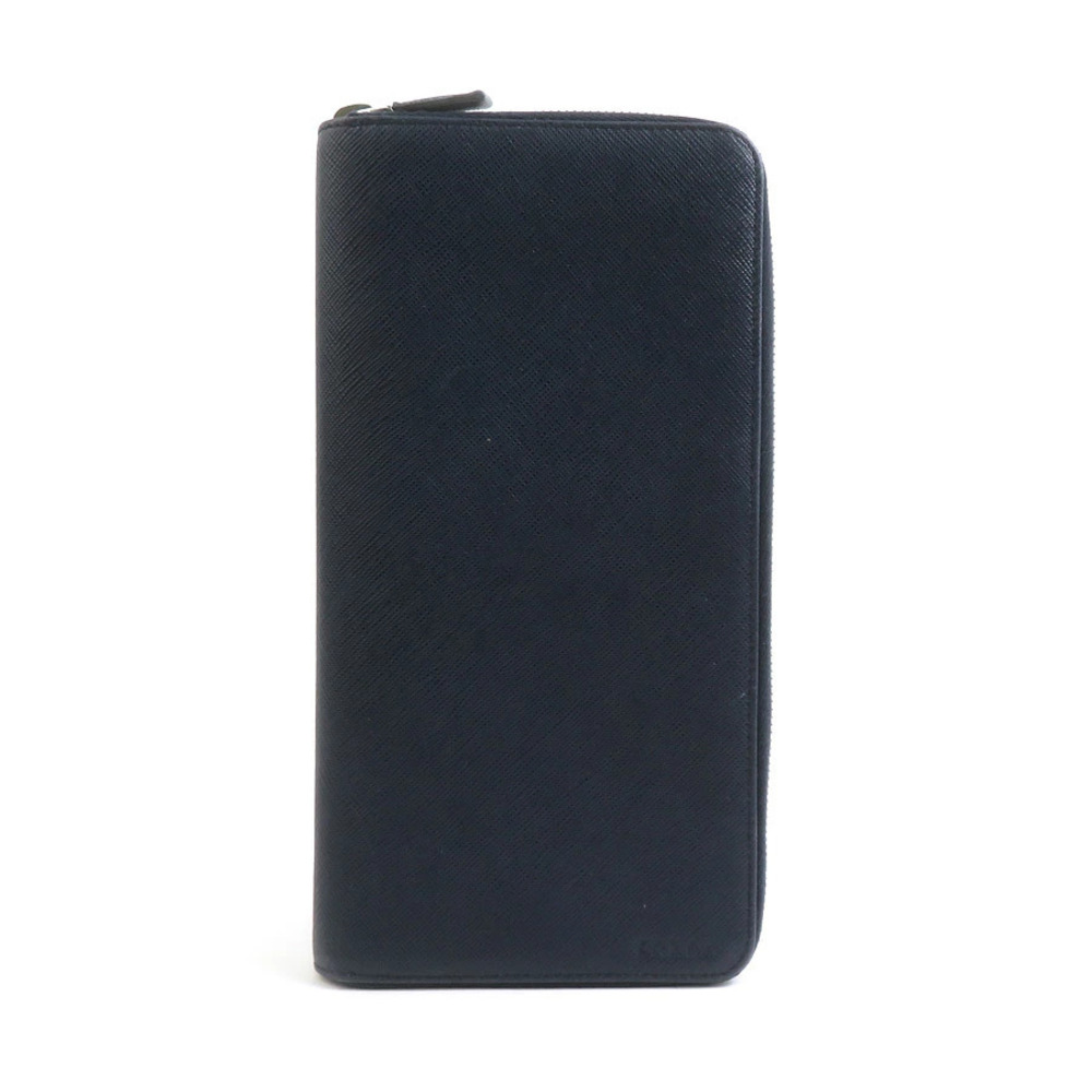 Prada Organizer Leather Navy Blue
